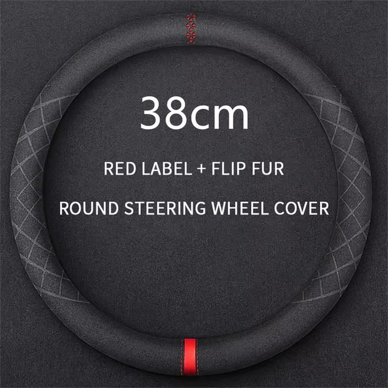 Car Steering Wheel Cover Suede Steering Wheel Covers 38CM Universal Car Interior Accessories Braiding Cover for Steering Wheel