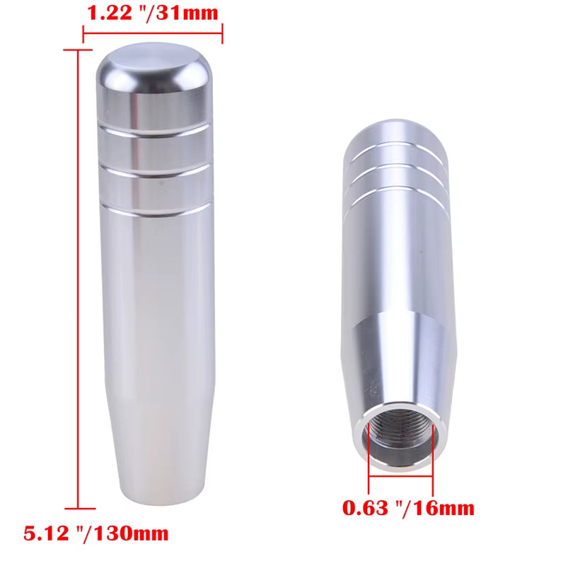 Rhyming 13CM Universal Manual Gear Shift Knob Aluminium Shifter Gearstick Lever Manual Transmission Decorative Car Accessories
