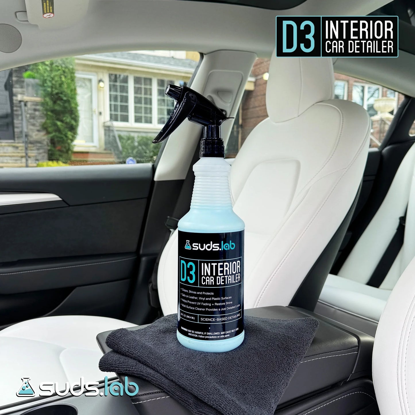 Suds Lab D3 Interior Car Detailer, 32 Oz. Bottle