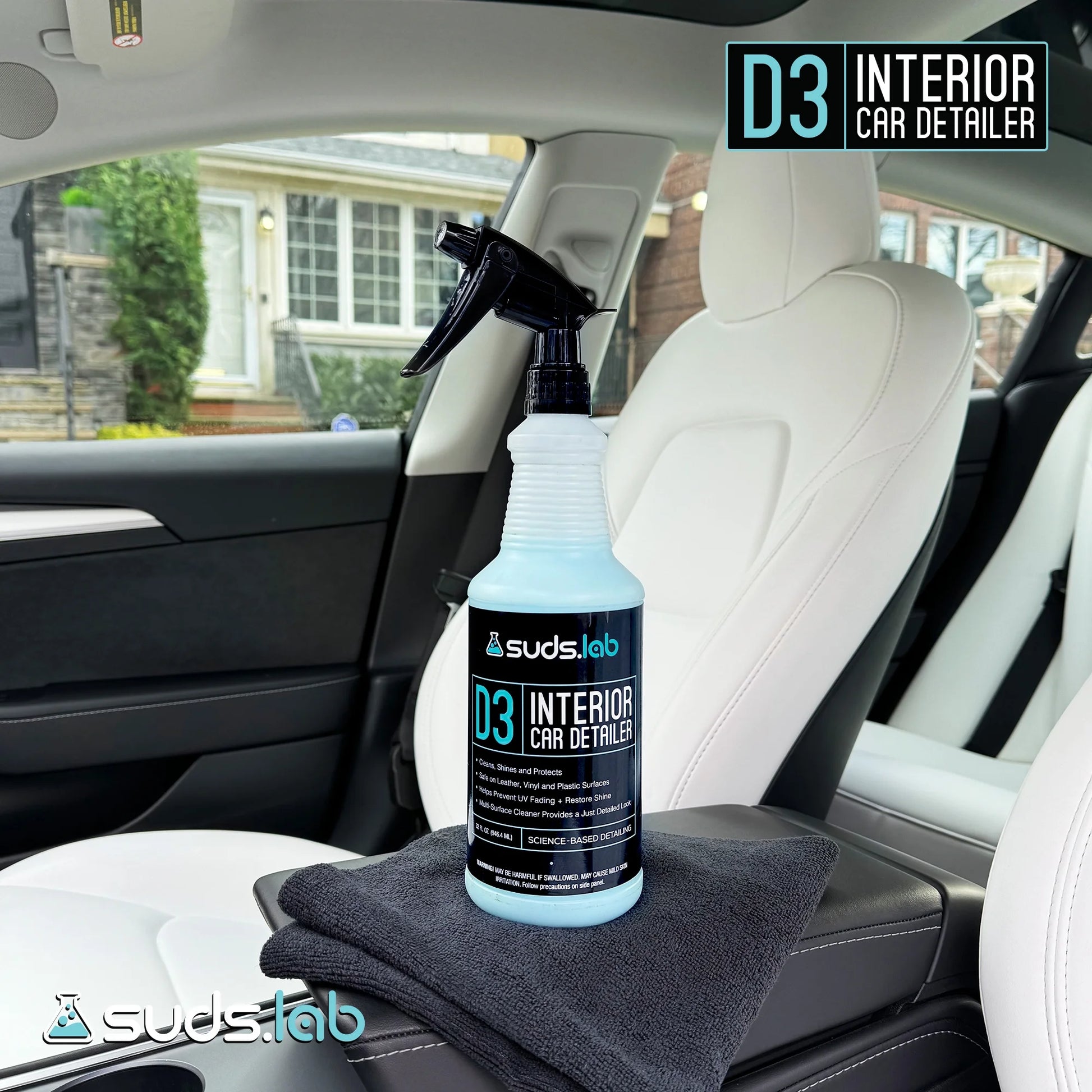 Suds Lab D3 Interior Car Detailer, 32 Oz. Bottle