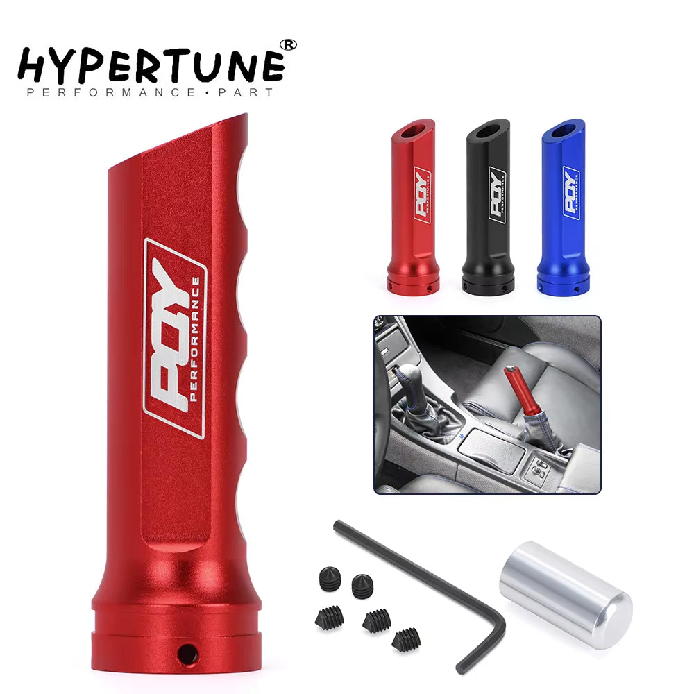 Hypertune - Universal Auto Car Aluminum Hand Brake Sleeve Handbrake Handle Hand Protector Cover with  STICKER HT-HBC11