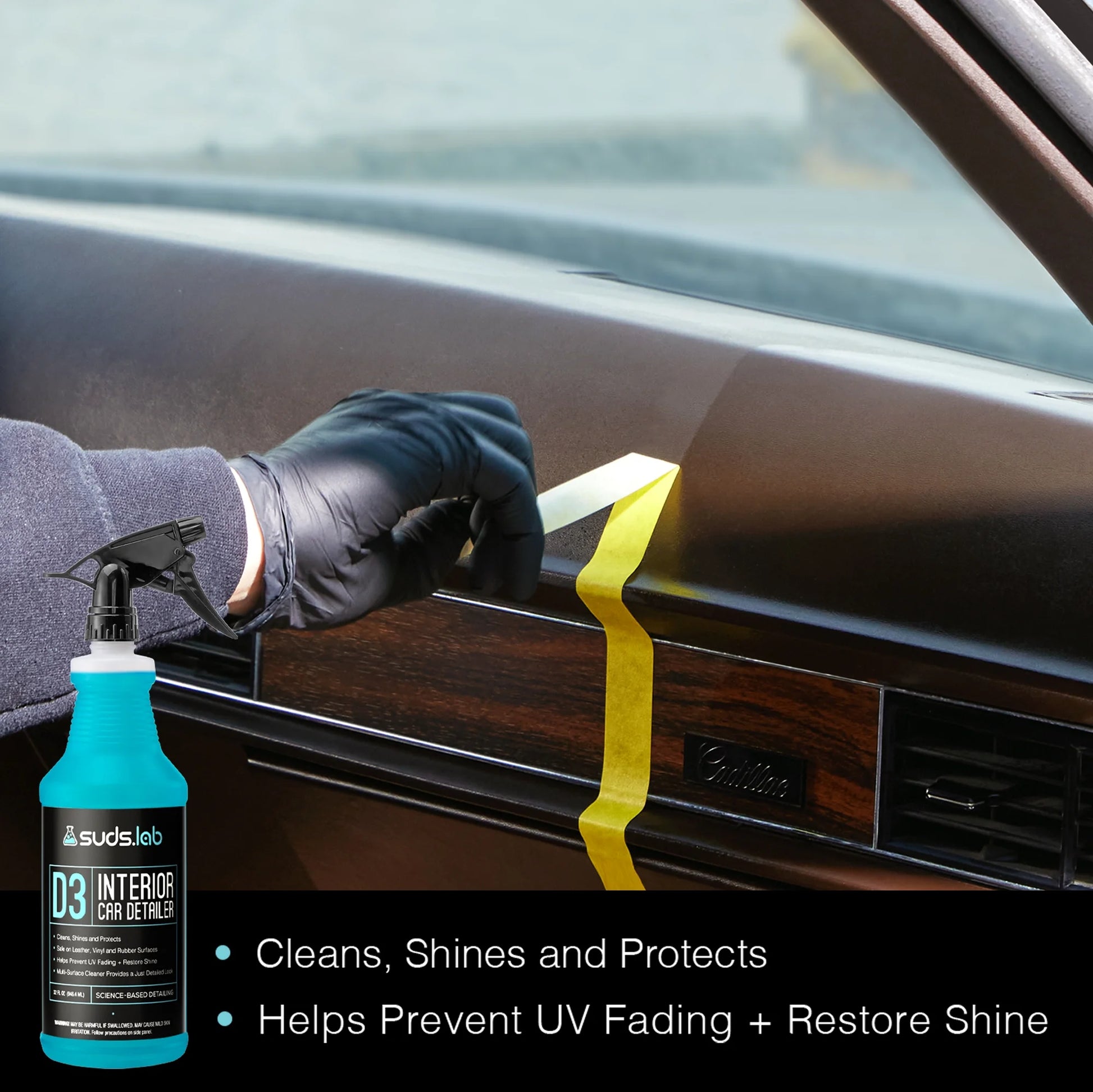 Suds Lab D3 Interior Car Detailer, 32 Oz. Bottle