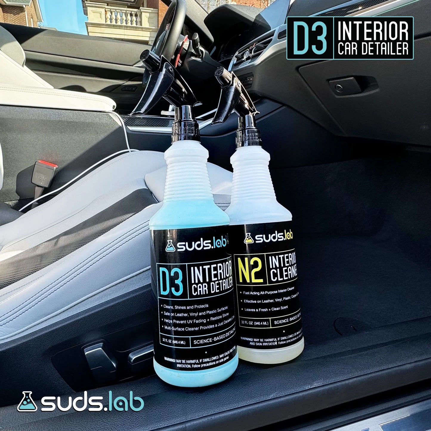 Suds Lab D3 Interior Car Detailer, 32 Oz. Bottle